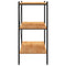 vidaXL 3-Tier Shelving Unit Black and Oak 80x40x92 cm