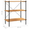 vidaXL 3-Tier Shelving Unit Black and Oak 80x40x92 cm