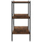 vidaXL 3-Tier Shelving Unit Black and Dark Wood 80x40x92 cm