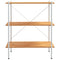 vidaXL 3-Tier Shelving Unit White and Oak 80x40x92 cm