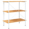 vidaXL 3-Tier Shelving Unit White and Oak 80x40x92 cm