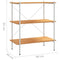 vidaXL 3-Tier Shelving Unit White and Oak 80x40x92 cm