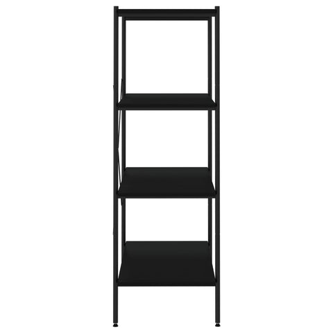 vidaXL 4-Tier Shelving Unit Black 80x40x130 cm
