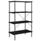 vidaXL 4-Tier Shelving Unit Black 80x40x130 cm
