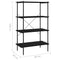 vidaXL 4-Tier Shelving Unit Black 80x40x130 cm