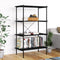 vidaXL 4-Tier Shelving Unit Black 80x40x130 cm
