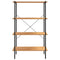 vidaXL 4-Tier Shelving Unit Black and Oak 80x40x130 cm