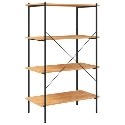 vidaXL 4-Tier Shelving Unit Black and Oak 80x40x130 cm