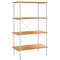 vidaXL 4-Tier Shelving Unit White and Oak 80x40x130 cm