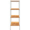 vidaXL 4-Tier Shelving Unit White and Oak 80x40x130 cm