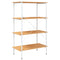 vidaXL 4-Tier Shelving Unit White and Oak 80x40x130 cm