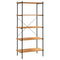 vidaXL 5-Tier Shelving Unit Black and Oak 80x40x163 cm