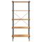 vidaXL 5-Tier Shelving Unit Black and Oak 80x40x163 cm