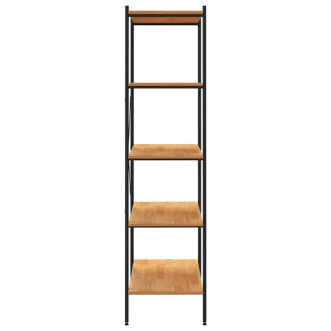vidaXL 5-Tier Shelving Unit Black and Oak 80x40x163 cm