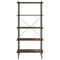 vidaXL 5-Tier Shelving Unit Black and Dark Wood 80x40x163 cm