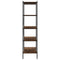 vidaXL 5-Tier Shelving Unit Black and Dark Wood 80x40x163 cm