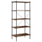 vidaXL 5-Tier Shelving Unit Black and Dark Wood 80x40x163 cm