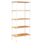 vidaXL 5-Tier Shelving Unit White and Oak 80x40x163 cm