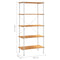 vidaXL 5-Tier Shelving Unit White and Oak 80x40x163 cm