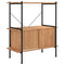 vidaXL 3-Tier Shelving Unit with Cabinet 80x40x92 cm Steel and Engineered Wood