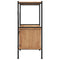 vidaXL 3-Tier Shelving Unit with Cabinet 80x40x92 cm Steel and Engineered Wood
