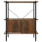 vidaXL 3-Tier Shelving Unit with Cabinet 80x40x92 cm Steel and Engineered Wood