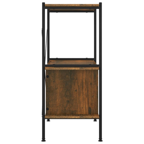 vidaXL 3-Tier Shelving Unit with Cabinet 80x40x92 cm Steel and Engineered Wood