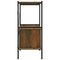 vidaXL 3-Tier Shelving Unit with Cabinet 80x40x92 cm Steel and Engineered Wood