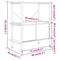 vidaXL 3-Tier Shelving Unit with Cabinet 80x40x92 cm Steel and Engineered Wood