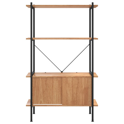 vidaXL 4-Tier Shelving Unit with Cabinet 80x40x130 cm Steel and Engineered Wood