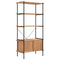 vidaXL 5-Tier Shelving Unit with Cabinet 80x40x163 cm Steel and Engineered Wood