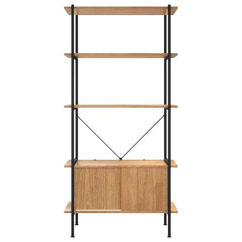 vidaXL 5-Tier Shelving Unit with Cabinet 80x40x163 cm Steel and Engineered Wood