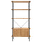 vidaXL 5-Tier Shelving Unit with Cabinet 80x40x163 cm Steel and Engineered Wood