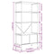 vidaXL 5-Tier Shelving Unit with Cabinet 80x40x163 cm Steel and Engineered Wood