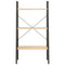 vidaXL 3-Tier Standing Shelf Light Brown and Black 56x35x108 cm