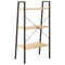 vidaXL 3-Tier Standing Shelf Light Brown and Black 56x35x108 cm