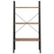 vidaXL 3-Tier Standing Shelf Dark Brown and Black 56x35x108 cm