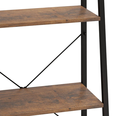 vidaXL 3-Tier Standing Shelf Dark Brown and Black 56x35x108 cm