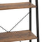 vidaXL 3-Tier Standing Shelf Dark Brown and Black 56x35x108 cm