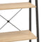 vidaXL 4-Tier Standing Shelf Light Brown and Black 56x35x140 cm