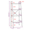 vidaXL 4-Tier Standing Shelf Light Brown and Black 56x35x140 cm