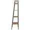 vidaXL 4-Tier Standing Shelf Dark Brown and Black 56x35x140 cm