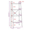 vidaXL 4-Tier Standing Shelf Dark Brown and Black 56x35x140 cm