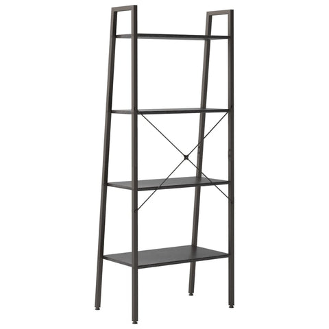 vidaXL 4-Tier Standing Shelf Black 56x35x140 cm