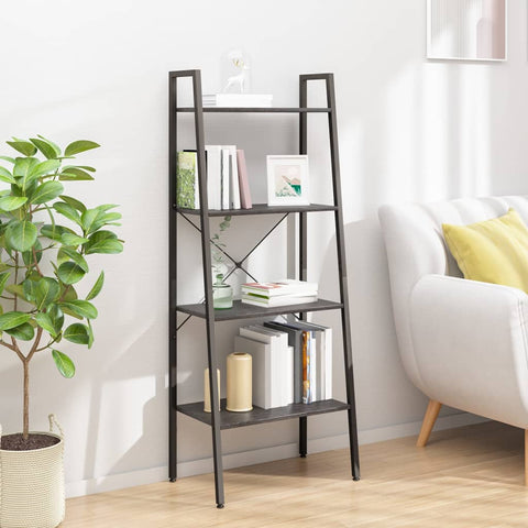 vidaXL 4-Tier Standing Shelf Black 56x35x140 cm
