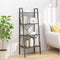 vidaXL 4-Tier Standing Shelf Black 56x35x140 cm
