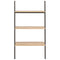 vidaXL 3-Tier Leaning Shelf Light Brown and Black 64x34x116 cm