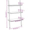 vidaXL 3-Tier Leaning Shelf Light Brown and Black 64x34x116 cm