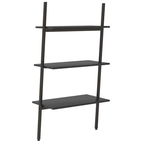 vidaXL 3-Tier Leaning Shelf Black 64x34x116 cm