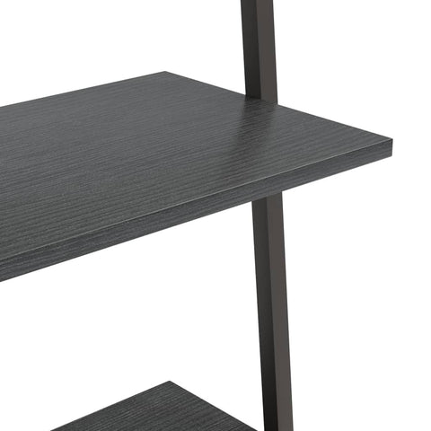 vidaXL 3-Tier Leaning Shelf Black 64x34x116 cm